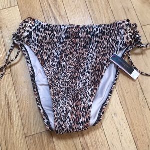 Victoria’s Secret NWT  animal print, high rise, high cut bikini bottoms